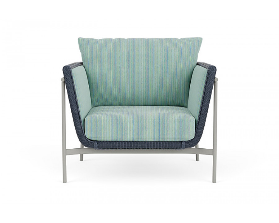 Lloyd Flanders™ Solstice Lounge Chair - Denim Blue, Platinum