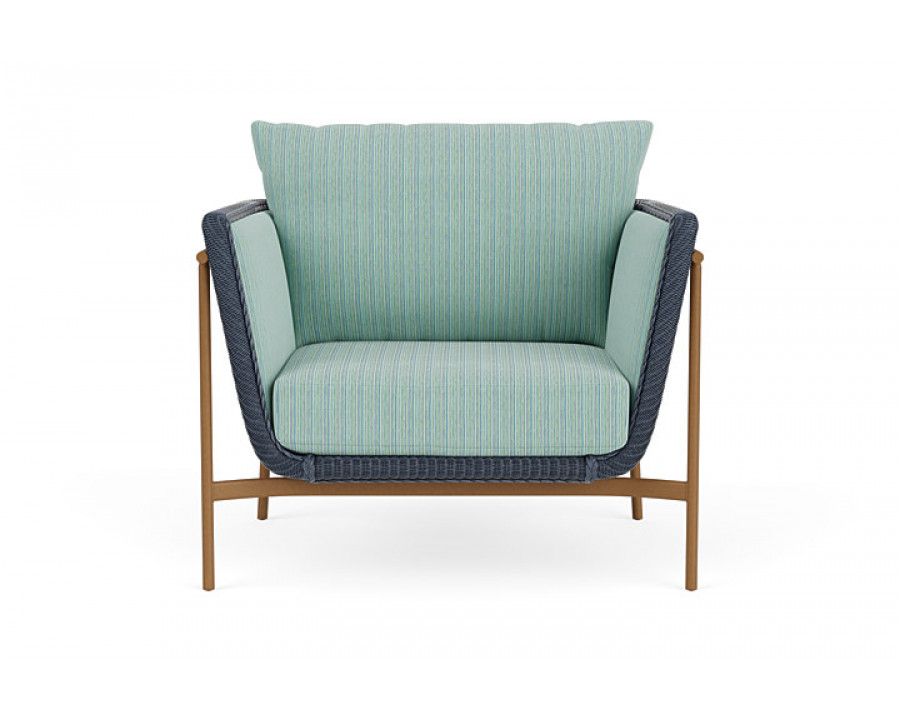 Lloyd Flanders™ Solstice Lounge Chair - Denim Blue, Hickory