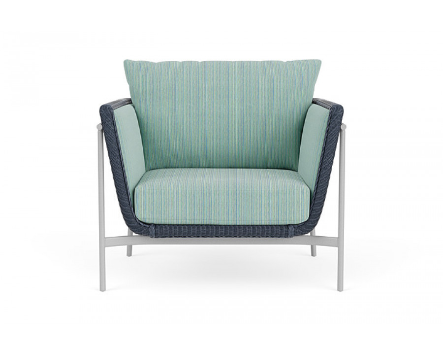 Lloyd Flanders™ Solstice Lounge Chair - Denim Blue, Metallic Silver