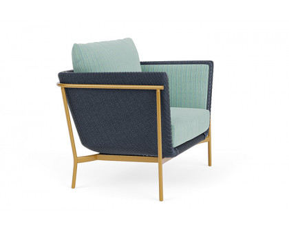 Lloyd Flanders™ Solstice Lounge Chair - Denim Blue, Metallic Gold