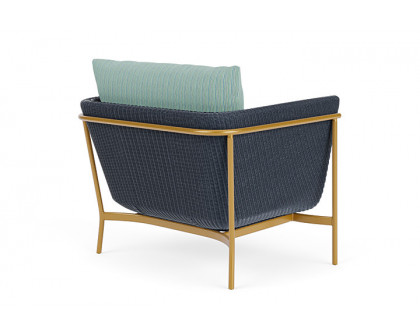 Lloyd Flanders™ Solstice Lounge Chair - Denim Blue, Metallic Gold