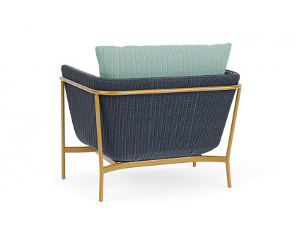 Lloyd Flanders™ Solstice Lounge Chair - Denim Blue, Metallic Gold