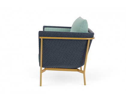 Lloyd Flanders™ Solstice Lounge Chair - Denim Blue, Metallic Gold