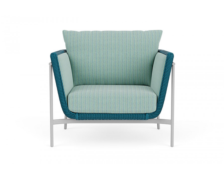 Lloyd Flanders™ Solstice Lounge Chair - Peacock, Metallic Silver