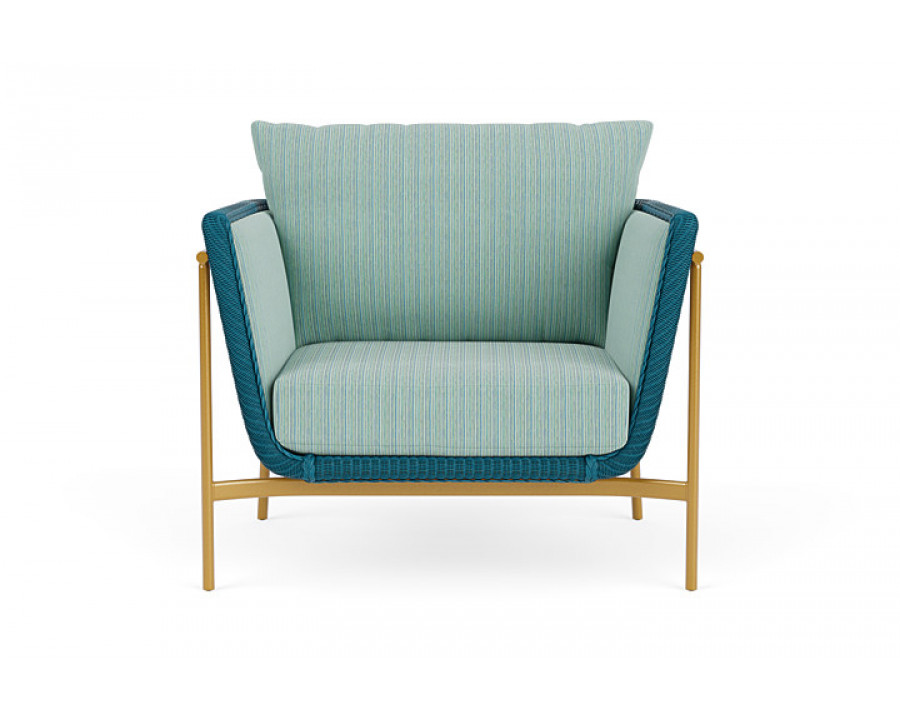 Lloyd Flanders™ Solstice Lounge Chair - Peacock, Metallic Gold