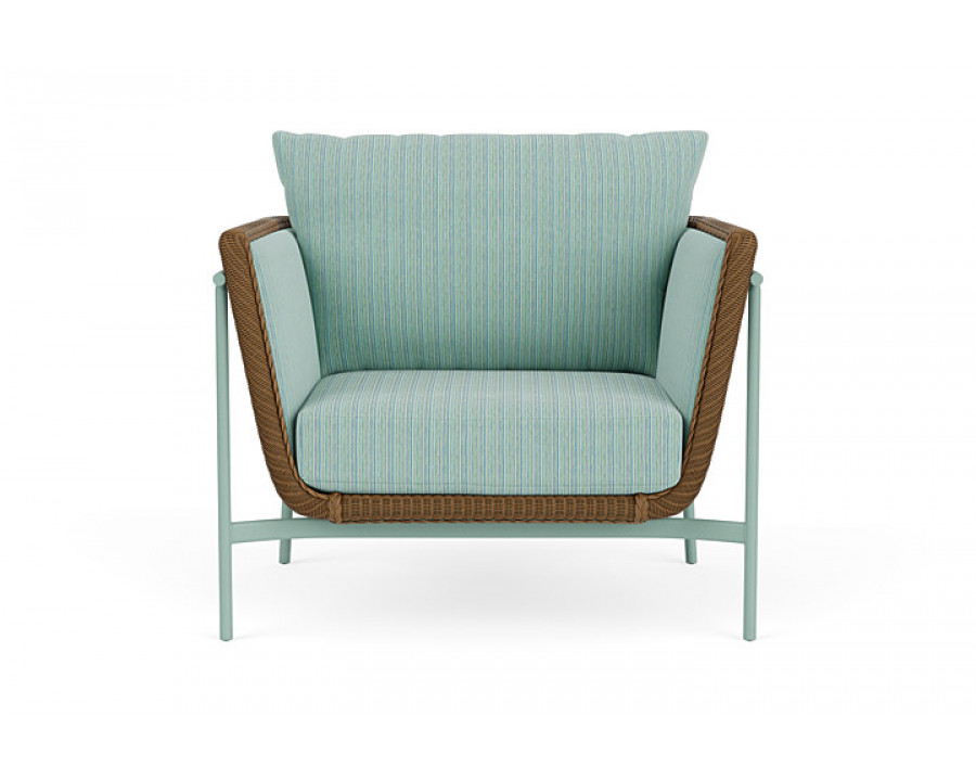 Lloyd Flanders™ Solstice Lounge Chair - Hickory, Sea Glass