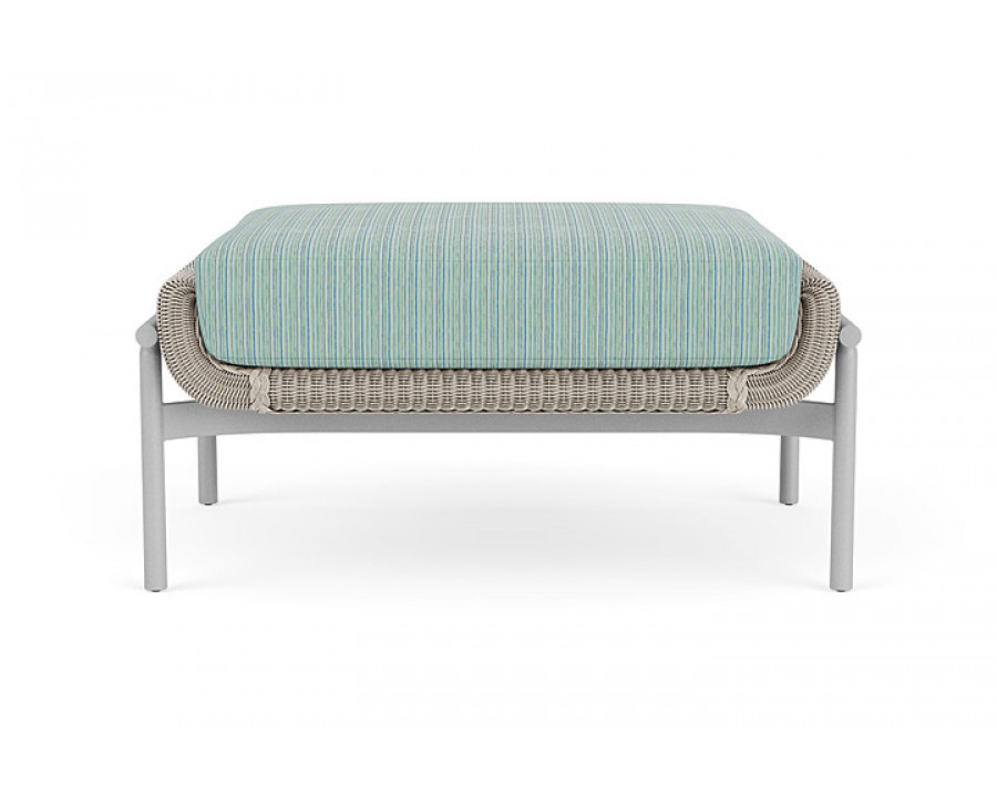 Lloyd Flanders™ Solstice Ottoman  - Linen, Metallic Silver