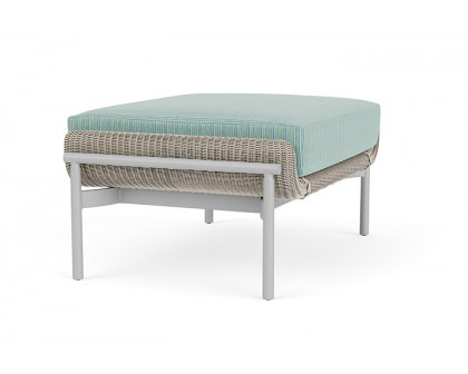 Lloyd Flanders™ Solstice Ottoman  - Linen, Metallic Silver