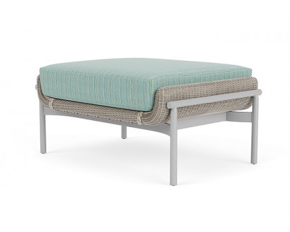 Lloyd Flanders™ Solstice Ottoman  - Linen, Metallic Silver