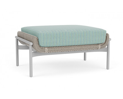 Lloyd Flanders™ Solstice Ottoman  - Linen, Metallic Silver