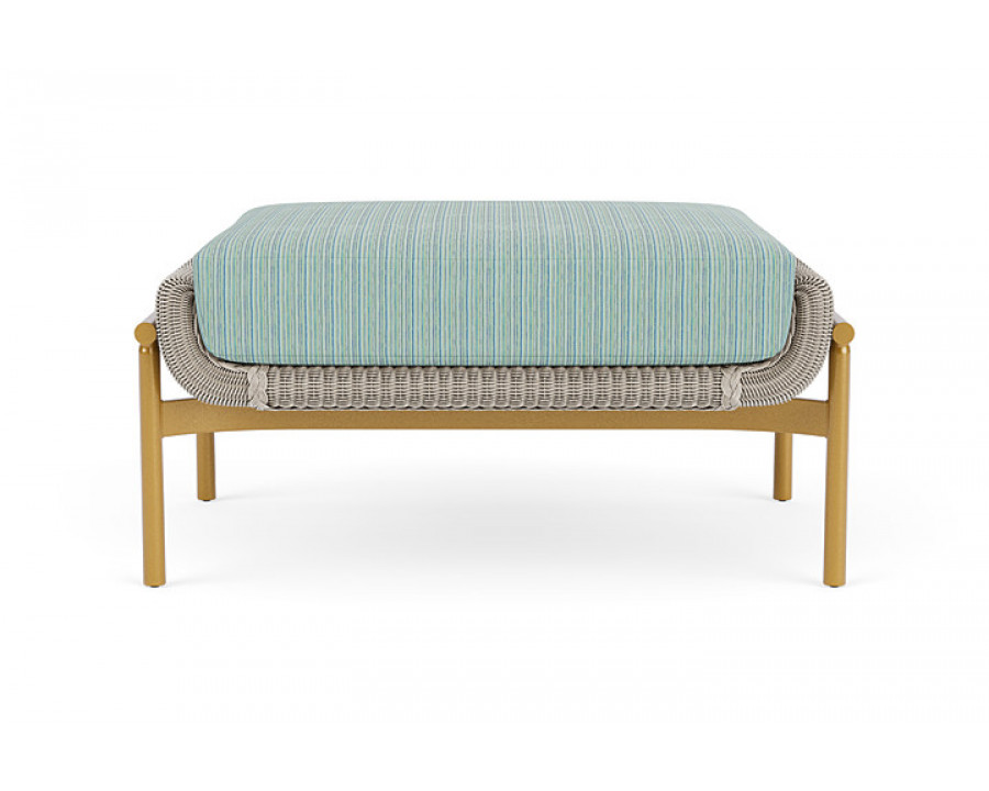 Lloyd Flanders™ Solstice Ottoman  - Linen, Metallic Gold