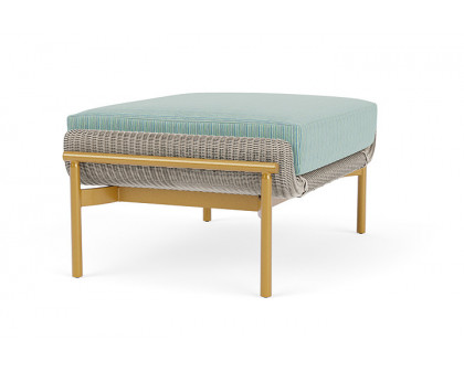 Lloyd Flanders™ Solstice Ottoman  - Linen, Metallic Gold