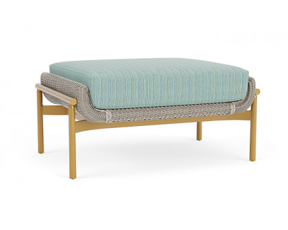 Lloyd Flanders™ Solstice Ottoman  - Linen, Metallic Gold