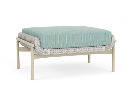 Lloyd Flanders™ Solstice Ottoman  - Matte White, Linen