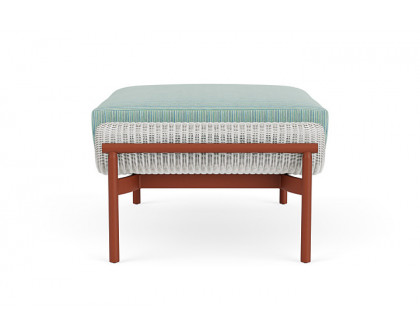 Lloyd Flanders™ Solstice Ottoman  - Matte White, Terracotta