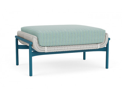 Lloyd Flanders™ Solstice Ottoman  - Matte White, Peacock