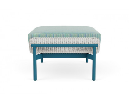 Lloyd Flanders™ Solstice Ottoman  - Matte White, Peacock