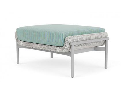 Lloyd Flanders™ Solstice Ottoman  - Matte White, Metallic Silver