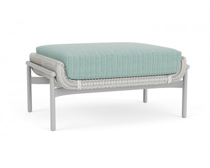 Lloyd Flanders™ Solstice Ottoman  - Matte White, Metallic Silver