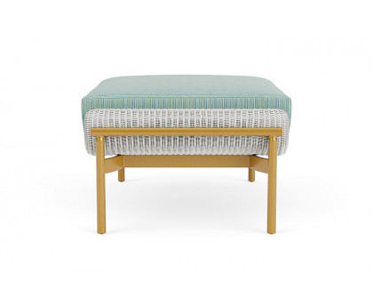 Lloyd Flanders™ Solstice Ottoman  - Matte White, Metallic Gold