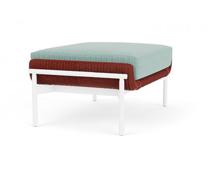 Lloyd Flanders™ Solstice Ottoman  - Terracotta, Matte White