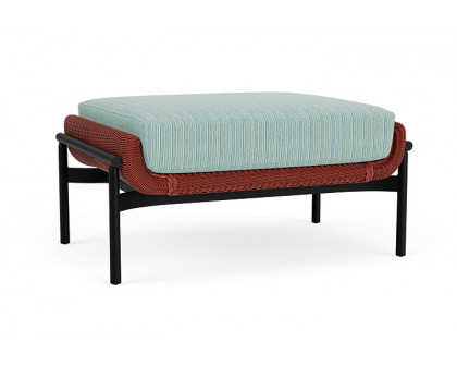 Lloyd Flanders™ Solstice Ottoman  - Terracotta, Ebony