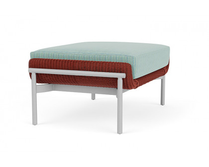 Lloyd Flanders™ Solstice Ottoman  - Terracotta, Metallic Silver