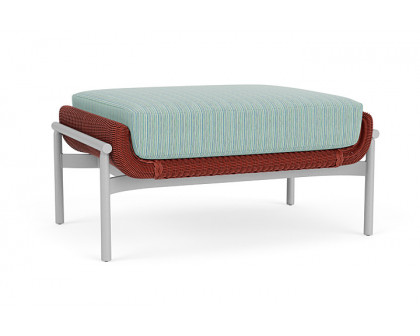 Lloyd Flanders™ Solstice Ottoman  - Terracotta, Metallic Silver