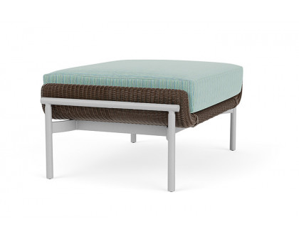 Lloyd Flanders™ Solstice Ottoman  - Bark, Metallic Silver