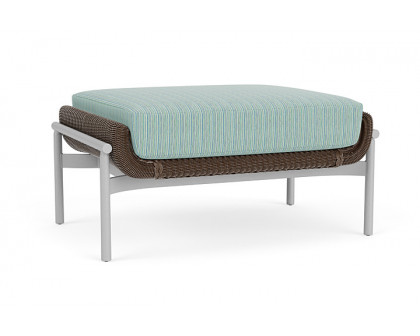 Lloyd Flanders™ Solstice Ottoman  - Bark, Metallic Silver