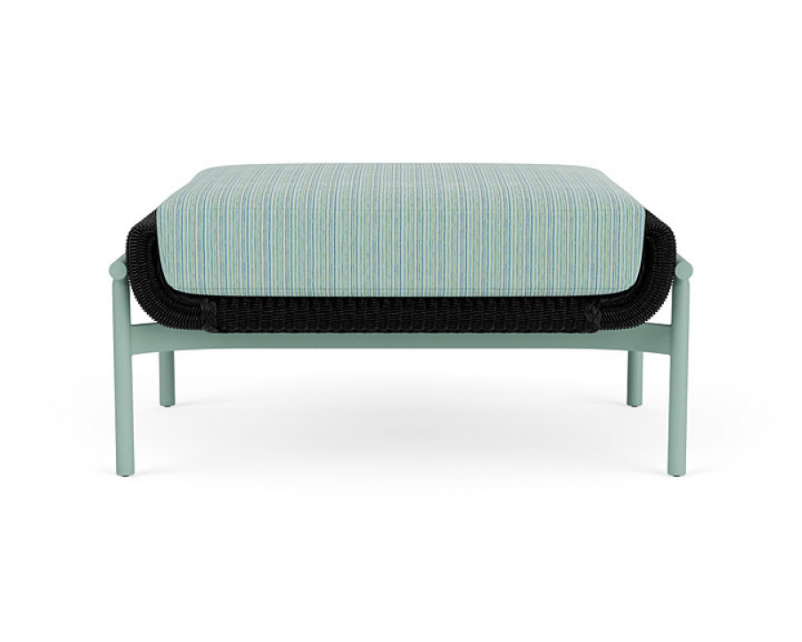 Lloyd Flanders™ Solstice Ottoman  - Ebony, Sea Glass