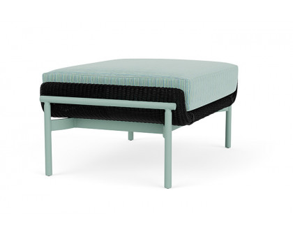 Lloyd Flanders™ Solstice Ottoman  - Ebony, Sea Glass