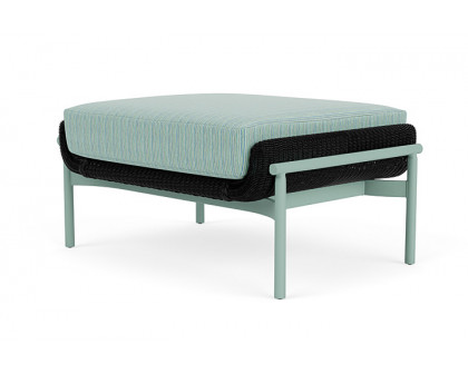 Lloyd Flanders™ Solstice Ottoman  - Ebony, Sea Glass