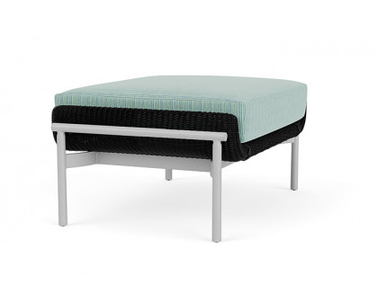 Lloyd Flanders™ Solstice Ottoman  - Ebony, Metallic Silver