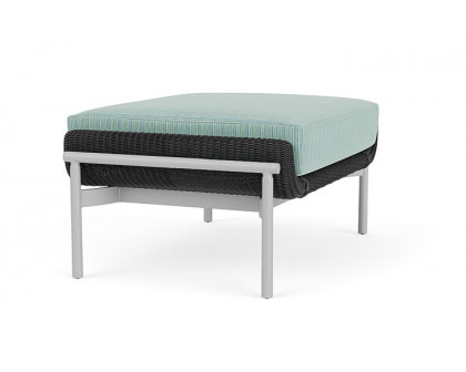 Lloyd Flanders™ Solstice Ottoman  - Charcoal, Metallic Silver