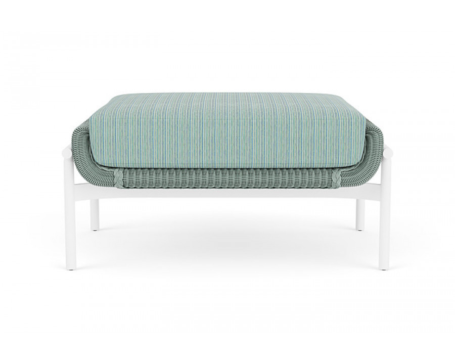 Lloyd Flanders™ Solstice Ottoman  - Sea Glass, Matte White