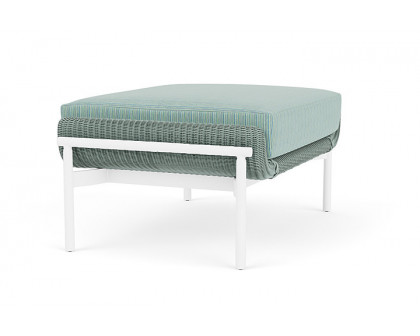 Lloyd Flanders™ Solstice Ottoman  - Sea Glass, Matte White