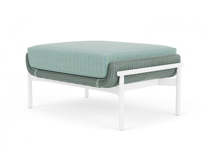 Lloyd Flanders™ Solstice Ottoman  - Sea Glass, Matte White