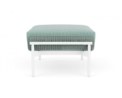 Lloyd Flanders™ Solstice Ottoman  - Sea Glass, Matte White