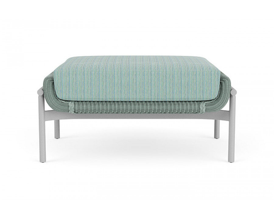 Lloyd Flanders™ Solstice Ottoman  - Sea Glass, Metallic Silver