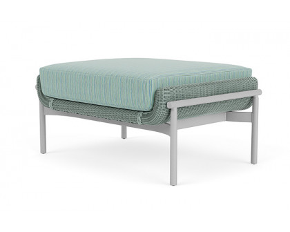 Lloyd Flanders™ Solstice Ottoman  - Sea Glass, Metallic Silver