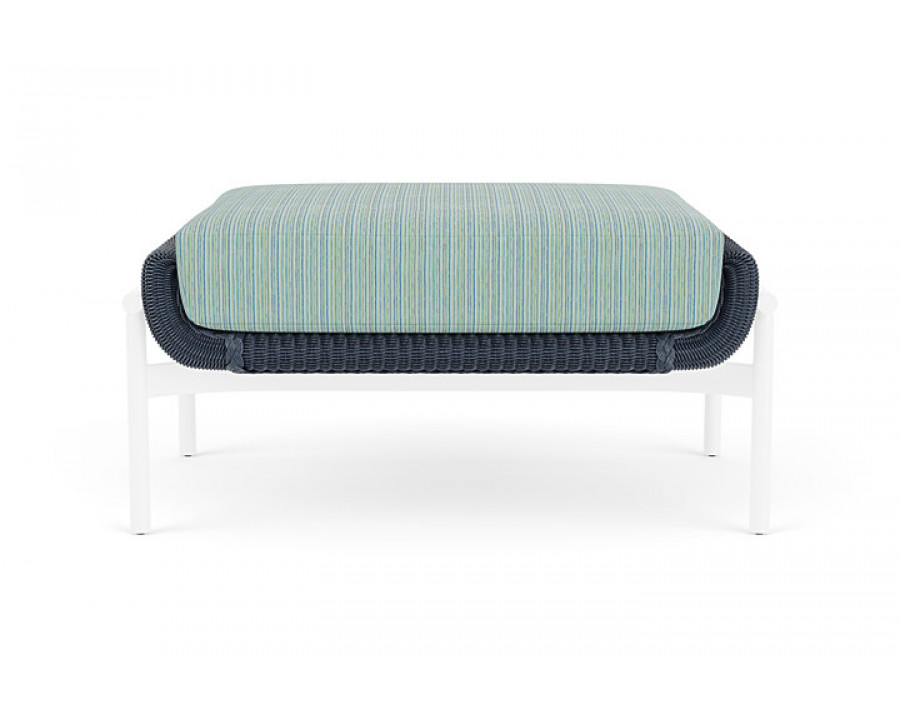 Lloyd Flanders™ Solstice Ottoman  - Denim Blue, White