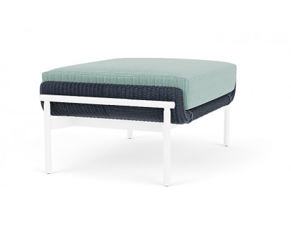 Lloyd Flanders™ Solstice Ottoman  - Denim Blue, White