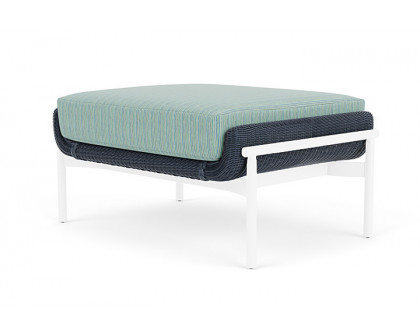 Lloyd Flanders™ Solstice Ottoman  - Denim Blue, White