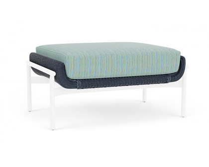 Lloyd Flanders™ Solstice Ottoman  - Denim Blue, White