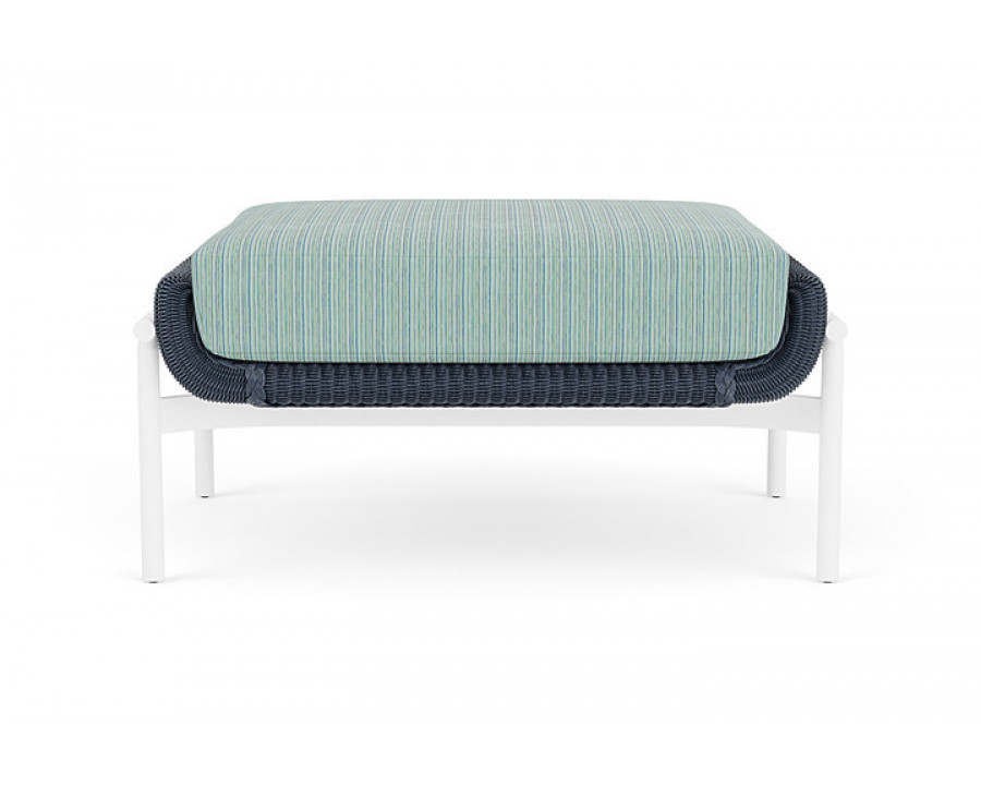 Lloyd Flanders™ Solstice Ottoman  - Denim Blue, Matte White