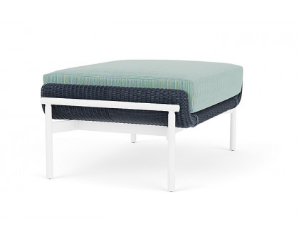 Lloyd Flanders™ Solstice Ottoman  - Denim Blue, Matte White