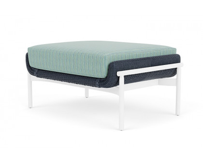 Lloyd Flanders™ Solstice Ottoman  - Denim Blue, Matte White