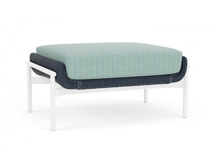 Lloyd Flanders™ Solstice Ottoman  - Denim Blue, Matte White