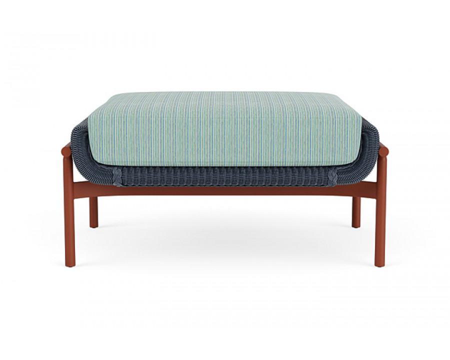 Lloyd Flanders™ Solstice Ottoman  - Denim Blue, Terracotta